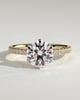 Naomi  6 Claw Pav Round Solitaire - 18k Yellow Gold / 18k White Gold