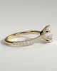 Naomi  6 Claw Pav Round Solitaire - 18k Yellow Gold