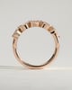 Narissa - Pear East West Accent Stone with Closed Basket Setting Wedding Ring - 18k Rose Gold