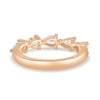 Narissa - 5 Stone East West Pear Wedding Band - 18k Rose Gold
