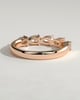 Narissa - Pear East West Accent Stone with Closed Basket Setting Wedding Ring - 18k Rose Gold
