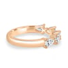 Narissa - 5 Stone East West Pear Wedding Band - 18k Rose Gold