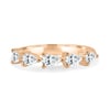 Narissa - 5 Stone East West Pear Wedding Band - 18k Rose Gold