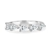 Narissa - 5 Stone East West Pear Wedding Band - 18k White Gold