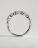 Narissa - Pear East West Accent Stone with Closed Basket Setting Wedding Ring - 18k White Gold