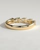 Narissa - Pear East West Accent Stone with Closed Basket Setting Wedding Ring - 18k Yellow Gold