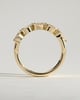 Narissa - Pear East West Accent Stone with Closed Basket Setting Wedding Ring - 18k Yellow Gold