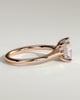 Natalie  Cathedral Princess Solitaire with Hidden Halo - 18k Rose Gold