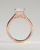 Natalie  Cathedral Princess Solitaire with Hidden Halo - 18k Rose Gold