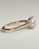 Natalie  Cathedral Princess Solitaire with Hidden Halo - 18k Rose Gold