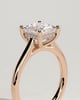 Natalie  Cathedral Princess Solitaire with Hidden Halo - 18k Rose Gold