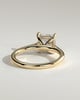 Natalie  Cathedral Princess Solitaire with Hidden Halo - 18k Yellow Gold