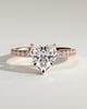 Neha  Heart Solitaire with Pave - 18k Rose Gold