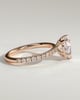 Neha  Heart Solitaire with Pave - 18k Rose Gold
