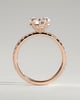 Neha  Heart Solitaire with Pave - 18k Rose Gold