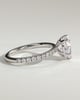Neha  Heart Solitaire with Pave - 18k White Gold