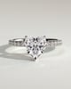 Neha  Heart Solitaire with Pave - 18k White Gold