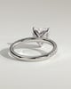 Neha  Heart Solitaire with Pave - 18k White Gold