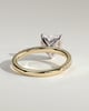 Neha  Heart Solitaire with Pave - 18k Yellow Gold / 18k White Gold