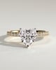 Neha  Heart Solitaire with Pave - 18k Yellow Gold / 18k White Gold