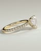 Neha  Heart Solitaire with Pave - 18k Yellow Gold
