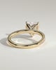 Neha  Heart Solitaire with Pave - 18k Yellow Gold