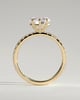 Neha  Heart Solitaire with Pave - 18k Yellow Gold