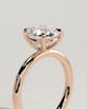 Nekija - 4 Claw Round Solitaire with Accent Stones - 18k Rose Gold