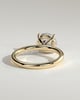 Nekija - 4 Claw Round Solitaire with Accent Stones - 18k Yellow Gold