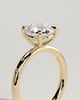 Nekija - 4 Claw Round Solitaire with Accent Stones - 18k Yellow Gold