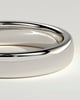 Neyda -  Cigar Band Wedding Ring - 18k White Gold