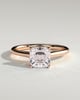 Nia - 4 Claw Asscher Solitaire with Hidden Halo - 18k Rose Gold