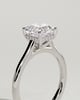 Nia - 4 Claw Asscher Solitaire with Hidden Halo - 18k White Gold