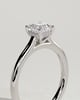 Nia - 4 Claw Asscher Solitaire with Hidden Halo - 18k White Gold