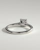 Nia - 4 Claw Asscher Solitaire with Hidden Halo - 18k White Gold