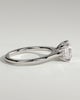 Nia - 4 Claw Asscher Solitaire with Hidden Halo - 18k White Gold