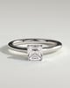 Nia - 4 Claw Asscher Solitaire with Hidden Halo - 18k White Gold