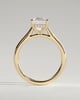 Nia - 4 Claw Asscher Solitaire with Hidden Halo - 18k Yellow Gold