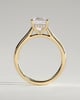 Nia - 4 Claw Asscher Solitaire with Hidden Halo - 18k Yellow Gold
