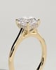 Nia - 4 Claw Asscher Solitaire with Hidden Halo - 18k Yellow Gold