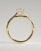 Nia - 4 Claw Asscher Solitaire with Hidden Halo - 18k Yellow Gold