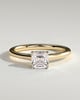 Nia - 4 Claw Asscher Solitaire with Hidden Halo - 18k Yellow Gold