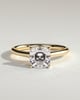 Nia - 4 Claw Asscher Solitaire with Hidden Halo - 18k Yellow Gold