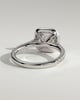 Nicole - 4 Claw Cushion Cut Halo with Pav - 18k White Gold