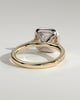 Nicole - 4 Claw Cushion Cut Halo with Pav - 18k Yellow Gold / 18k White Gold