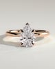 Nienna - 5 Claw Pear Solitaire with Hidden Halo - 18k Rose Gold