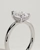 Nienna - 5 Claw Pear Solitaire with Hidden Halo - 18k White Gold