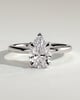 Nienna - 5 Claw Pear Solitaire with Hidden Halo - 18k White Gold