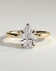 Nienna - 5 Claw Pear Solitaire with Hidden Halo - 18k Yellow Gold