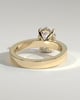 Nikita - Oval Flat Cigar Band Solitaire with Hidden Halo - 18k Yellow Gold